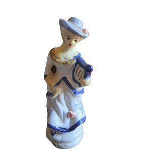 Vintage Ceramic figure of woman with Harp